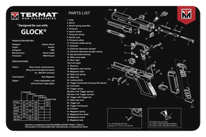 SH117823 TekMat Glock Parts Diagram 11"x17" Original Cleaning Mat Nexgen Outfitters SH117823 TekMat Glock Parts Diagram 11"x17" Original Cleaning Mat Nexgen Outfitters