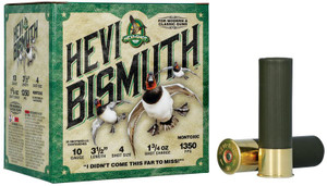 Hevi-Shot Bismuth 10 Gauge 3-1/2" 1-3/4oz 4 Shot 25Rnd Non-Toxic Shotshells Nexgen Outfitters Hevi-Shot Bismuth 10 Gauge 3-1/2" 1-3/4oz 4 Shot 25Rnd Non-Toxic Shotshells Nexgen Outfitters