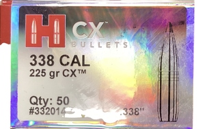 Hornady CX .338 Cal 225 gr Bullets-50cnt Nexgen Outfitters Hornady CX .338 Cal 225 gr Bullets-50cnt Nexgen Outfitters