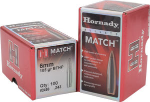 SSO72087 Hornady Match 6mm 105 gr BTHP Bullets-100cnt Nexgen Outfitters SSO72087 Hornady Match 6mm 105 gr BTHP Bullets-100cnt Nexgen Outfitters