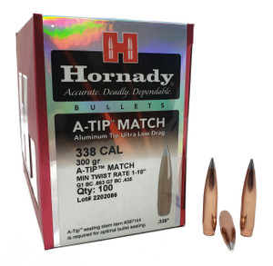 Hornady A-Tip Match .338 Cal 300 gr Bullets-100cnt Nexgen Outfitters