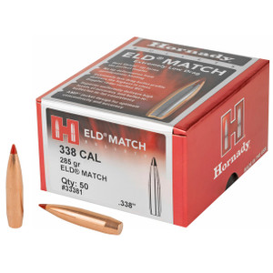 Hornady ELD Match .338 Cal 285 gr Bullets-50cnt Nexgen Outfitters Hornady ELD Match .338 Cal 285 gr Bullets-50cnt Nexgen Outfitters