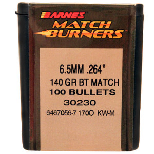 Barnes Bullets Match Burners 6.5 Creedmoor 140 gr Jacketed Hollow Point Boat-Tail Bullets -100cnt Nexgen Outfitters Barnes Bullets Match Burners 6.5 Creedmoor 140 gr Jacketed Hollow Point Boat-Tail Bullets -100cnt Nexgen Outfitters