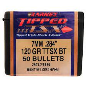 Barnes Bullets Tipped Triple-Shock X (TTSX) 7mm 120 gr Polymer Tip Boat-Tail Bullets -50cnt Nexgen Outfitters