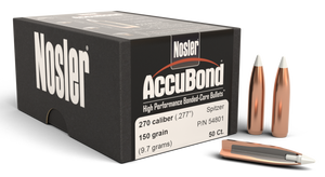 SSO110641 Nosler AccuBond 54801 .270 Cal 150 gr Spitzer Bullets-50cnt Nexgen Outfitters SSO110641 Nosler AccuBond 54801 .270 Cal 150 gr Spitzer Bullets-50cnt Nexgen Outfitters