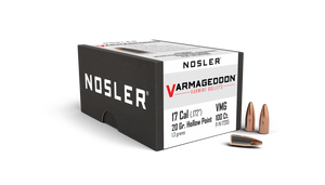 Nosler Varmageddon 17205 .17 Cal 20 gr Hollow Point Bullets-100cnt Nexgen Outfitters Nosler Varmageddon 17205 .17 Cal 20 gr Hollow Point Bullets-100cnt Nexgen Outfitters