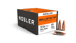Nosler Ballistic Tip Varmint 39522 .22 Cal 50 gr Spitzer Bullets-100cnt Nexgen Outfitters Nosler Ballistic Tip Varmint 39522 .22 Cal 50 gr Spitzer Bullets-100cnt Nexgen Outfitters