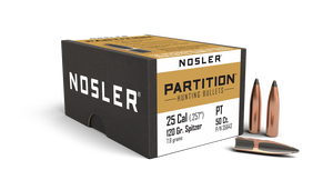 Nosler Partition 35643 .25 Cal 120 gr Spitzer Bullets-50cnt Nexgen Outfitters Nosler Partition 35643 .25 Cal 120 gr Spitzer Bullets-50cnt Nexgen Outfitters