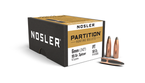 Nosler Partition 16315 6mm 95 gr Spitzer Bullets-50cnt Nexgen Outfitters Nosler Partition 16315 6mm 95 gr Spitzer Bullets-50cnt Nexgen Outfitters