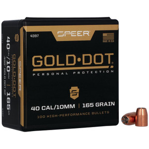 Speer Gold Dot Handgun 4397 .40 Cal 165 gr Hollow Point Bullets-100cnt Nexgen Outfitters Speer Gold Dot Handgun 4397 .40 Cal 165 gr Hollow Point Bullets-100cnt Nexgen Outfitters
