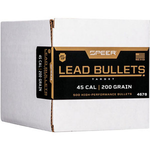 Speer Lead Handgun 4678 .45 Cal 200 gr Lead Semi-Wadcutter Bullets-500cnt Nexgen Outfitters
