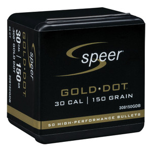 SSO118969 Speer Gold Dot Rifle 308150GDB .30 Cal 150 gr Soft Point Bullets-50cnt Nexgen Outfitters SSO118969 Speer Gold Dot Rifle 308150GDB .30 Cal 150 gr Soft Point Bullets-50cnt Nexgen Outfitters