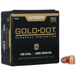 Speer Gold Dot Handgun 4470 .45 Cal 185 gr Hollow Point Bullets-100cnt Nexgen Outfitters