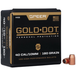 Speer Gold Dot Handgun 4406 .40 Cal 180 gr Hollow Point Bullets-100cnt Nexgen Outfitters Speer Gold Dot Handgun 4406 .40 Cal 180 gr Hollow Point Bullets-100cnt Nexgen Outfitters