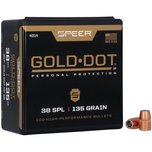 Speer Gold Dot SBR Protection 4014 .357 Cal 135 gr Hollow Point Bullets-100cnt Nexgen Outfitters Speer Gold Dot SBR Protection 4014 .357 Cal 135 gr Hollow Point Bullets-100cnt Nexgen Outfitters