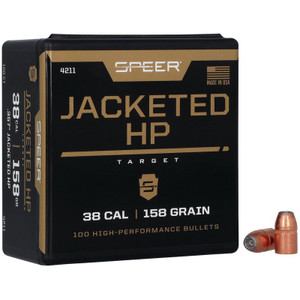 Speer Jacketed Handgun 4211 .357 Cal 158 gr Jacketed Hollow Point Bullets-100cnt Nexgen Outfitters Speer Jacketed Handgun 4211 .357 Cal 158 gr Jacketed Hollow Point Bullets-100cnt Nexgen Outfitters