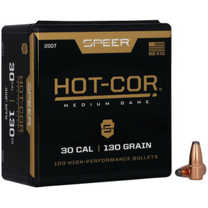 Speer Hot-Cor 2007 .30 Cal 130 gr Soft Point Flat Nose Bullets-100cnt Nexgen Outfitters Speer Hot-Cor 2007 .30 Cal 130 gr Soft Point Flat Nose Bullets-100cnt Nexgen Outfitters