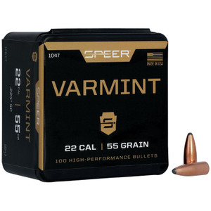 Speer Varmint 1047 .22 Cal 55 gr Jacketed Soft Point Bullets-100cnt Nexgen Outfitters Speer Varmint 1047 .22 Cal 55 gr Jacketed Soft Point Bullets-100cnt Nexgen Outfitters