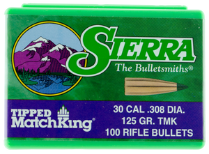 SSO31408 Sierra Tipped MatchKing 7725 .30 Cal 125 gr Poly Tipped Bullets-100cnt Nexgen Outfitters SSO31408 Sierra Tipped MatchKing 7725 .30 Cal 125 gr Poly Tipped Bullets-100cnt Nexgen Outfitters