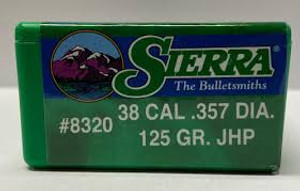 Sierra Sports Master 8320 .38 Cal 125 gr Jacketed Hollow Point Bullets-100cnt Nexgen Outfitters Sierra Sports Master 8320 .38 Cal 125 gr Jacketed Hollow Point Bullets-100cnt Nexgen Outfitters