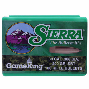 Sierra GameKing 2165 .30 Cal 200 gr SBT Bullets-100cnt Nexgen Outfitters Sierra GameKing 2165 .30 Cal 200 gr SBT Bullets-100cnt Nexgen Outfitters