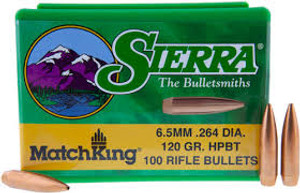 Sierra MatchKing 1725 6.5mm 120 gr HPBT Bullets-100cnt Nexgen Outfitters