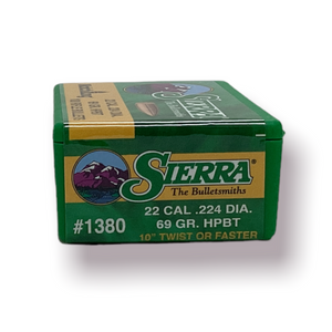 Sierra MatchKing 1380 .22 Cal 69 gr HPBT Bullets-100cnt Nexgen Outfitters Sierra MatchKing 1380 .22 Cal 69 gr HPBT Bullets-100cnt Nexgen Outfitters