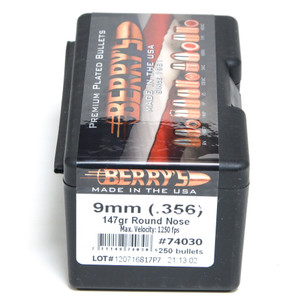 Berry's Superior Plated Pistol 74030 9mm 147 gr Round Nose Bullets-250cnt Nexgen Outfitters