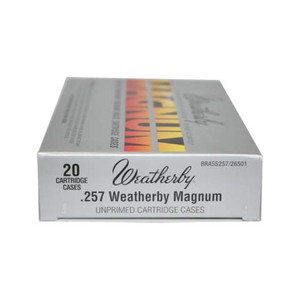 SSO68741 Weatherby .257 Weatherby Magnum Unprimed Rifle Brass 20cnt-BRASS257 Nexgen Outfitters
