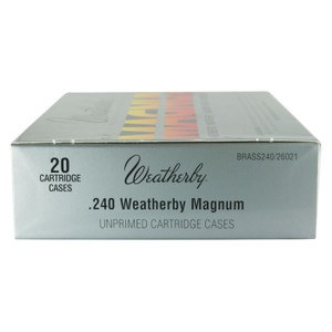 SSO68740 Weatherby .240 Weatherby Unprimed Rifle Brass 20cnt-BRASS240 Nexgen Outfitters
Weatherby .240 Weatherby Unprimed Rifle Brass 20cnt-BRASS240 Nexgen Outfitters