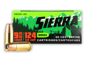 Sierra Outdoor Master 9mm Luger 124gr Jacket Hollow Point 20Rnd Handgun Ammo Nexgen Outfitters Sierra Outdoor Master 9mm Luger 124gr Jacket Hollow Point 20Rnd Handgun Ammo Nexgen Outfitters
