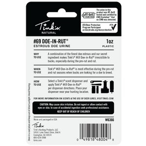 Tinks #69 Doe-In-Rut Buck Lure 1 oz. Plastic Bottle Nexgen Outfitters