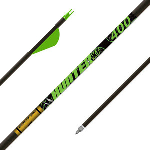 Gold Tip Hunter XT 400 Arrow with 2" Raptor Vanes, GT Nock and Accu-Lite Insert Nexgen Outfitters