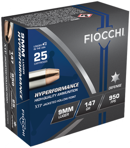 Fiocchi Hyperformance Defense 9mm Luger 147gr Extreme Terminal Performance Hollow 25Rnd Handgun Ammunition Nexgen Outfitters Fiocchi Hyperformance Defense 9mm Luger 147gr Extreme Terminal Performance Hollow 25Rnd Handgun Ammunition Nexgen Outfitters