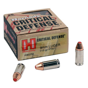 Hornady Critical Defense 9mm Luger 115gr FTX 25Rnd Handgun Ammunition Nexgen Outfitters Hornady Critical Defense 9mm Luger 115gr FTX 25Rnd Handgun Ammunition Nexgen Outfitters