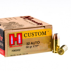 Hornady Custom .32 ACP 60gr XTP 25Rnd Handgun Ammunition Nexgen Outfitter Hornady Custom .32 ACP 60gr XTP 25Rnd Handgun Ammunition Nexgen Outfitter