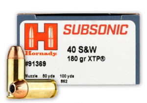 Hornady Subsonic .40 S&W 180gr XTP 20Rnd Handgun Ammunition Nexgen Outfitters Hornady Subsonic .40 S&W 180gr XTP 20Rnd Handgun Ammunition Nexgen Outfitters