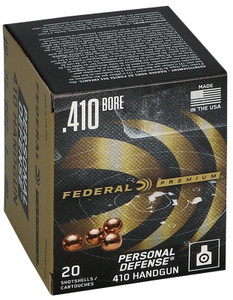 Federal Premium Personal Defense 410 Gauge 2.5" Buckshot 4 Pellets 000 Buck 20 Box Nexgen Outfitters Federal Premium Personal Defense 410 Gauge 2.5" Buckshot 4 Pellets 000 Buck 20 Box Nexgen Outfitters