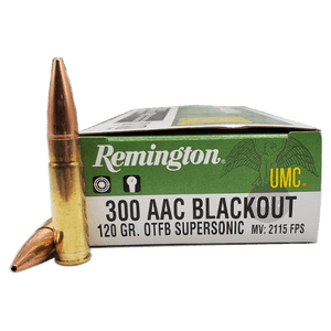Remington UMC 300 Blackout 120 gr OTFB Rifle Ammunition 20 rds Nexgen Outfitters Remington UMC 300 Blackout 120 gr OTFB Rifle Ammunition 20 rds Nexgen Outfitters
