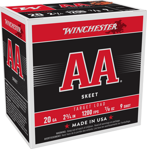 Winchester Ammo AA Target Loads 20 Gauge 2.75" 7/8 oz 9 Shot Nexgen Outfitters Winchester Ammo AA Target Loads 20 Gauge 2.75" 7/8 oz 9 Shot Nexgen Outfitters