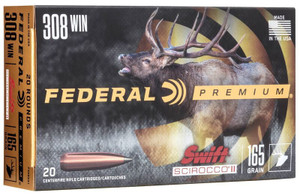 Federal Premium .308 Winchester 165gr Swift Scirocco II 20Rnd Rifle Ammunition Nexgen Outfitters Federal Premium .308 Winchester 165gr Swift Scirocco II 20Rnd Rifle Ammunition Nexgen Outfitters