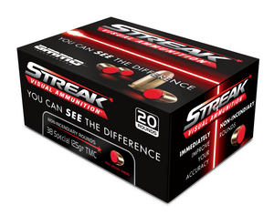 Streak Ammunition 38 Special 125 Grain Total Metal Jacket Red Cold Tracer 20Rnd Handgun Ammo Nexgen Outfitters Streak Ammunition 38 Special 125 Grain Total Metal Jacket Red Cold Tracer 20Rnd Handgun Ammo Nexgen Outfitters