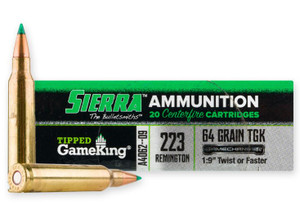 Sierra GameChanger 223 Remington 64 Grain Tipped GameKing Box 20Rnd Rifle Ammo Nexgen Outfitters Sierra GameChanger 223 Remington 64 Grain Tipped GameKing Box 20Rnd Rifle Ammo Nexgen Outfitters