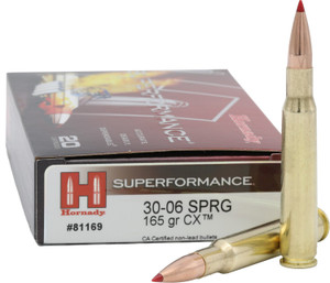 Hornady Superformance 30-06 Springfield 165gr CX Polymer Tip Lead Free 20Rnd Rifle Ammo Nexgen Outfitters Hornady Superformance 30-06 Springfield 165gr CX Polymer Tip Lead Free 20Rnd Rifle Ammo Nexgen Outfitters