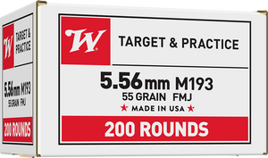 Winchester USA 5.56x45mm NATO 55 Grain M193 Full Metal Jacket 200Rnd Rifle Ammo Nexgen Outfitters Winchester USA 5.56x45mm NATO 55 Grain M193 Full Metal Jacket 200Rnd Rifle Ammo Nexgen Outfitters
