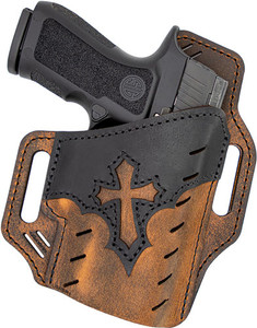 Versacarry Guardian Arc Angel (OWB) RH Holster Brown/Black Patch - Size 4 Versacarry Guardian Arc Angel (OWB) RH Holster Brown/Black Patch - Size 4