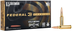 Federal Premium Gold Medal Centerstrike 6.5 Creedmoor 140gr Open Tip Match 20Rnd Rifle Ammo Nexgen Outfitters Federal Premium Gold Medal Centerstrike 6.5 Creedmoor 140gr Open Tip Match 20Rnd Rifle Ammo Nexgen Outfitters