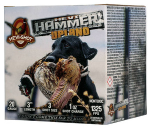 Hevi-Shot Hammer Pheasant 20 Gauge 3" 1 oz #3 Non-Toxic Shot 25Rnd Shotgun Ammo Nexgen Outfitters Hevi-Shot Hammer Pheasant 20 Gauge 3" 1 oz #3 Non-Toxic Shot 25Rnd Shotgun Ammo Nexgen Outfitters