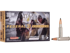 Federal Premium Meat Eater 308 Winchester 165gr Trophy Copper Tipped Boat Tail Lead-Free 20Rnd Rifle Ammo Nexgen Outfitters Federal Premium Meat Eater 308 Winchester 165gr Trophy Copper Tipped Boat Tail Lead-Free 20Rnd Rifle Ammo Nexgen Outfitters