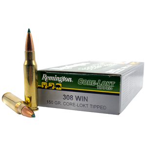 Remington Core-Lokt Tipped 308 Winchester 150 Grain Polymer Tip 20Rnd Rifle Ammo Nexgen Outfitters Remington Core-Lokt Tipped 308 Winchester 150 Grain Polymer Tip 20Rnd Rifle Ammo Nexgen Outfitters